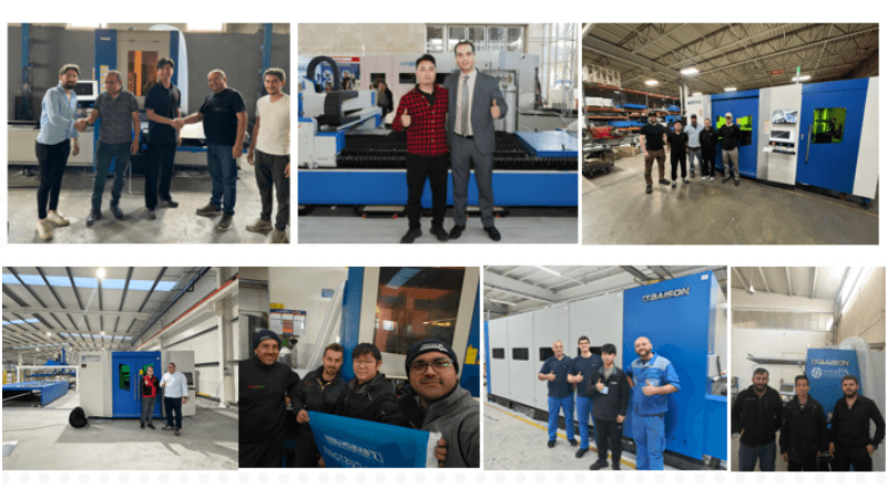 Overseas clients with Baison laser cutters
